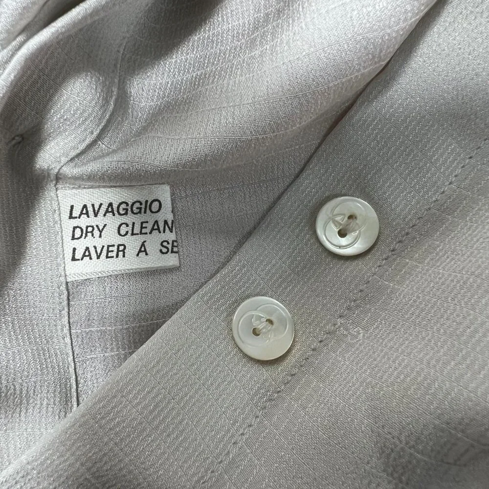 GUCCI Monogram Fabric 100% Silk‎ Taupe Button Down Men 15 1/2-39 AUTH VTG NWOT